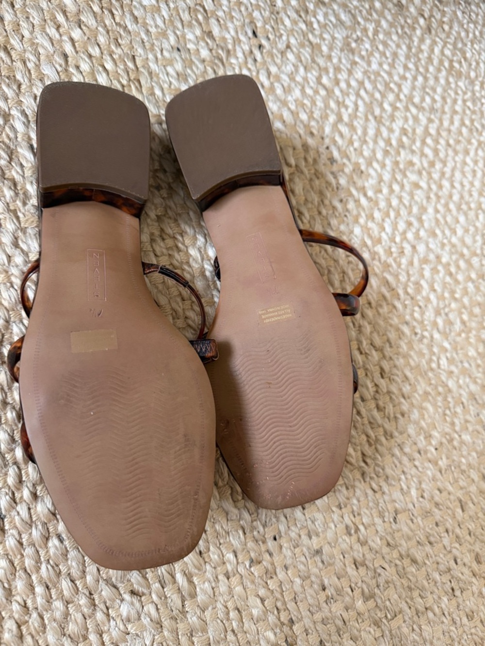 STEVEN NY Tortoiseshell Strappy Slide Sandals - Brown - Picture 4 of 4